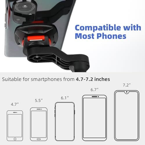 Support Téléphone Moto Amortisseur de Vibrations Rouge Compatible Avec Tous Smartphones pour Vélo Trottinette Quad Scoot