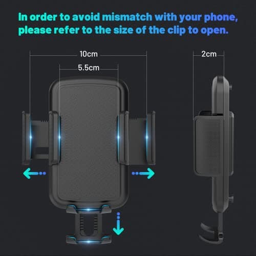SEEKONE Support Universel pour Smartphone de Voiture - Convient à Tous Les Modèles, pour Hommes et Femmes en Déplacemen