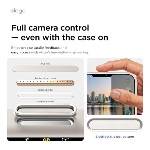 Coque magnétique en silicone elago pour iPhone 17 Pro - Antichoc et mince (Stone)  
Coque MagSafe premium en silicone el
