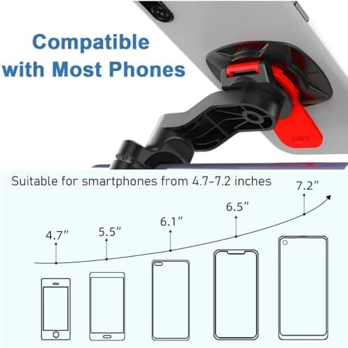 Support Téléphone Scooter Rotatif Amortissant : compatible Smartphones, pour Vélo, Trottinette, Quad - Rotatif 360°
