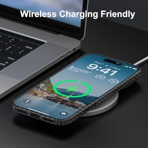 Coque Carbon Memumi Ultra Mince pour iPhone 17 Pro Max - Anti-dérapant et Protection Avancée - Noir