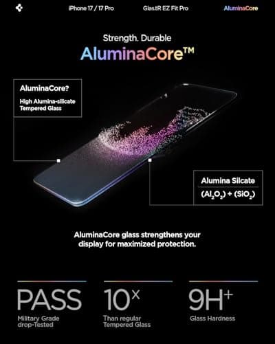 Spigen Glas.tR EZ Fit Pro Verre Trempé pour iPhone 17, Pro, ReiFS Heinças Liescables, Installation Facile, Dureté 9H, Pr