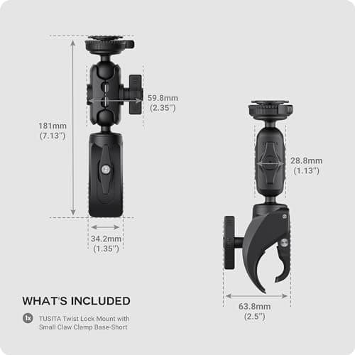 TUSITA Twist Lock Support Courte pour Griffe Small avec Base Petites - Ergonomique et Facile à Nettoyer