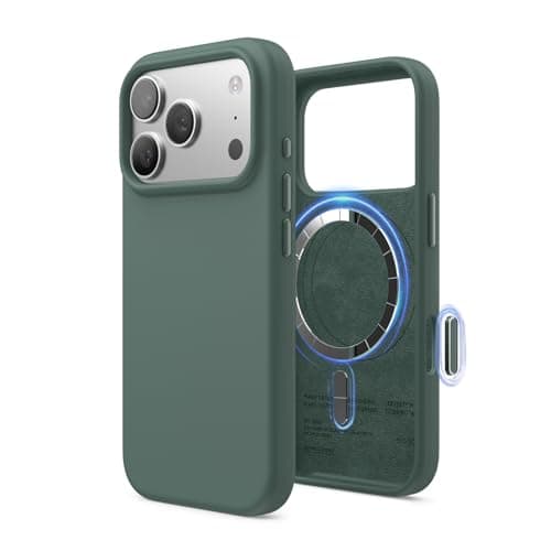 Coque magnétique en silicone elago pour iPhone 17 Pro - Antichoc et mince (Stone)  
Coque MagSafe premium en silicone el — Vert Nuit