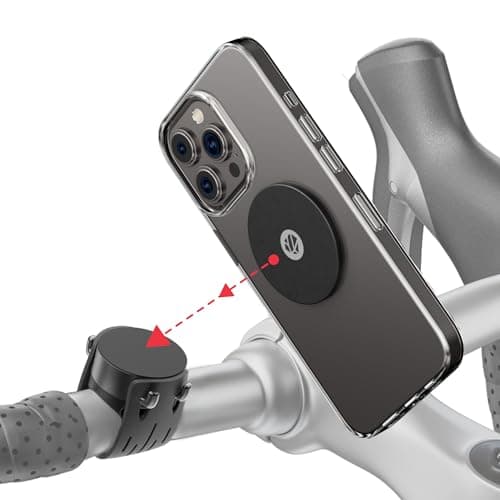 Shapeheart Innovation Française - Support Téléphone Vélo Magnétique avec Plaque Métallique Adhésive Extrèmement Fin. Pou