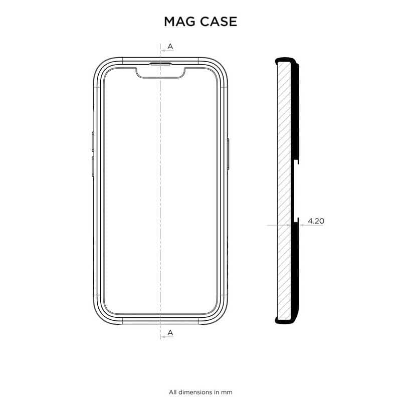Quad Lock Coque MAG pour iPhone 12/12 Pro + Protection robuste + Compatible avec MagSafe + Pour étudiants et professionn