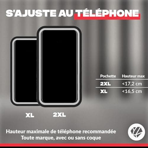 Shapeheart Support Telephone Moto magnétique Pro antivibrations, Porte-guido universel, Pochette imperméable détachable