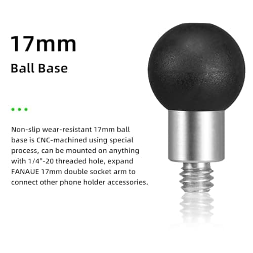 Adaptateur de tête de bol 17 mm compatibles GPS Garmin, pour supportphone moto vélo FANAUE