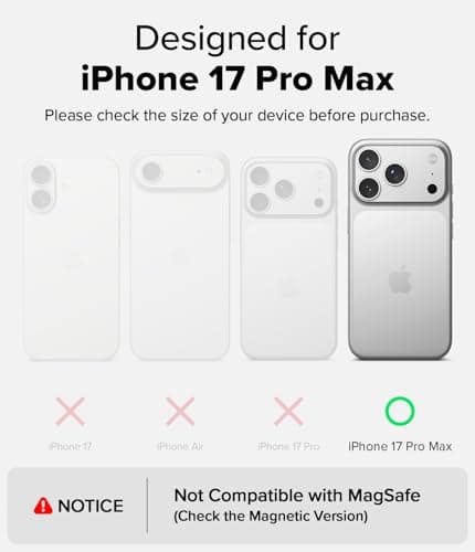 Ringke Coque iPhone 17 Pro Max Black Antichoc Résistant aux Rayures