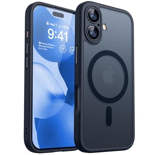 COQUE MAGNETIQUE CANSHN POUR IPHONE 17 PROTECTION COMPLÈTE MAGSAFE CAMÉRA BLANC TRANSPARENT RÉCUPÉRÉ GRS RCS Blended GRS — Noir