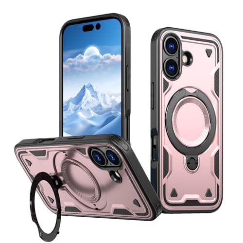 PanXCase Coque Étui Armor Métallique Anneau Magnétique pour iPhone 17 - Protection Anti-Choc Grade Militaire Armée (Blac — Gold