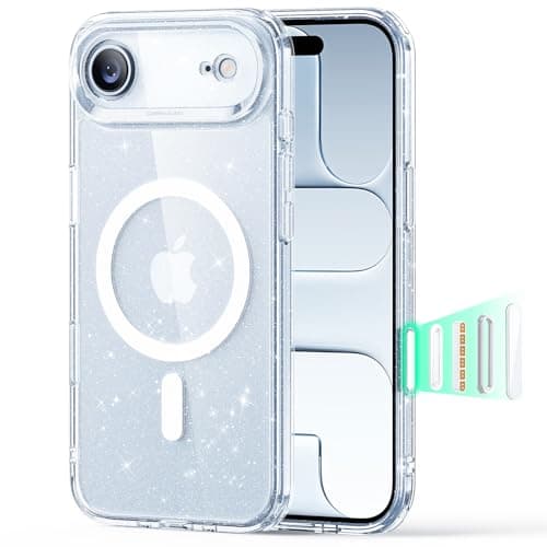 <think>

</think>

Coque ESR pour iPhone 17 Pro Max, Protection Caméra, Compatible MagSafe, Étui Militaire Antichute, Tr — B-Paillettes(with Button)