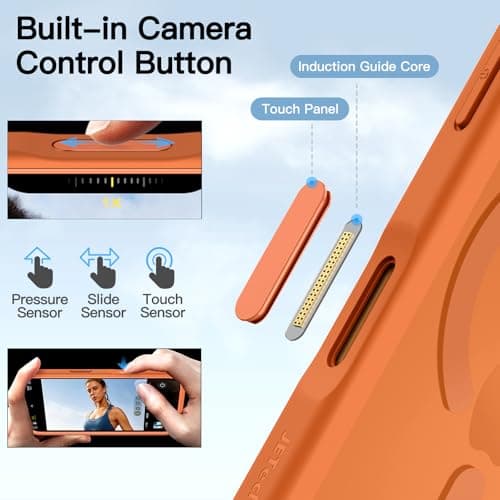 JETech Coque Protection pour iPhone 17 Pro Max - Orange  
JETech Coque MagSafe pour iPhone 17 Pro Max - Orange  
JETech