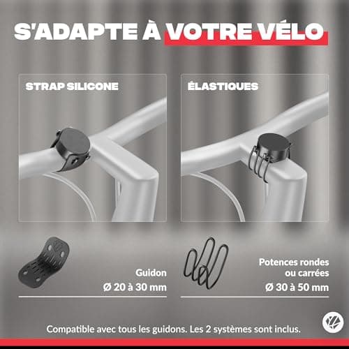 Shapeheart Innovation Française - Support Téléphone Vélo Magnétique avec Plaque Métallique Adhésive Extrèmement Fin. Pou