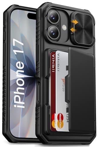 Coque Vihibii iPhone 17 Noir - Silicone Militaire RFID Blocage