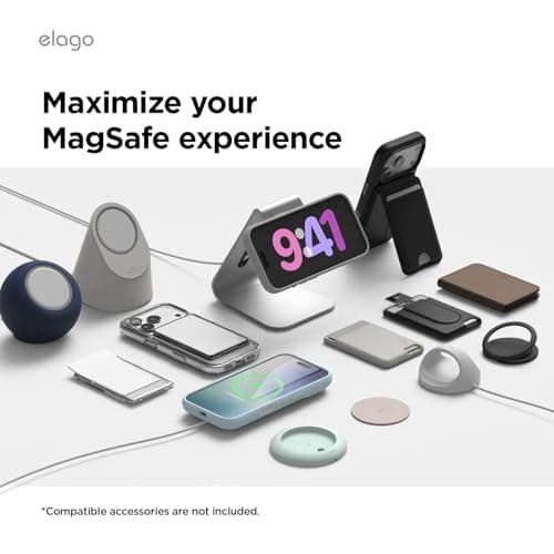 Coque magnétique en silicone elago pour iPhone 17 Pro - Antichoc et mince (Stone)  
Coque MagSafe premium en silicone el