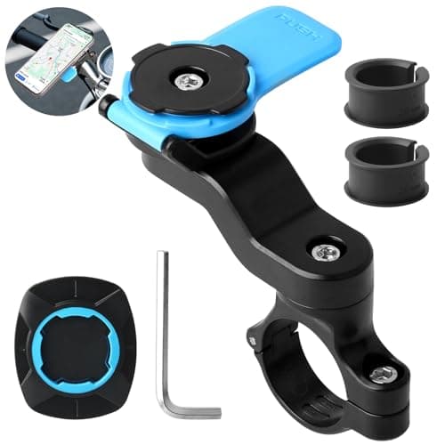 Solryn Porte-Smartphone pour Moto Imperméable Amortisseur de Vibrations Compatible avec Smartphones Universel Support Té