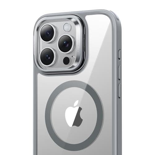ESR Coque Transparente pour iPhone 17, Protection Commande de la Caméra et Compatible MagSafe, Idéale pour Hommes et Fem — Gris Transparent