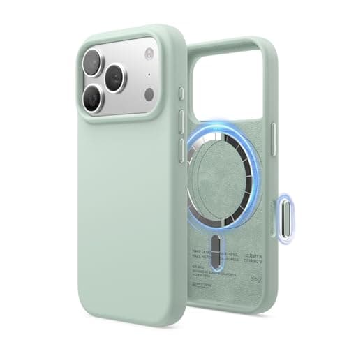 Coque magnétique en silicone elago pour iPhone 17 Pro - Antichoc et mince (Stone)  
Coque MagSafe premium en silicone el — Vert Menthe