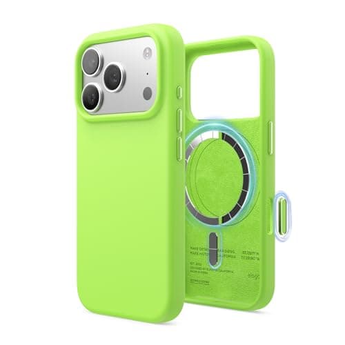 Coque magnétique en silicone elago pour iPhone 17 Pro - Antichoc et mince (Stone)  
Coque MagSafe premium en silicone el — Vert Citron