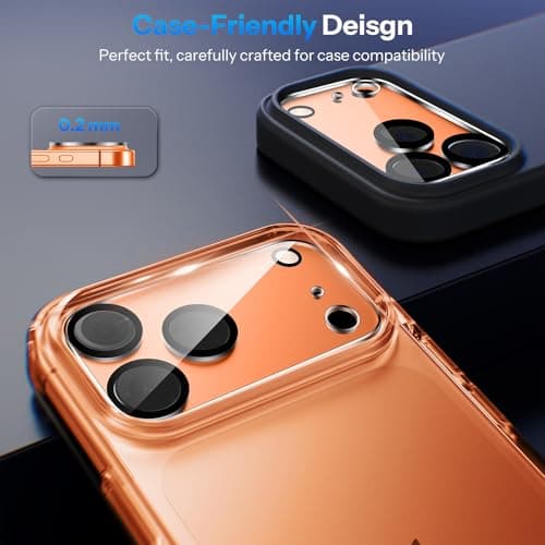 SPARIN 3 Pièces Protecteur d'Objectif de Caméra pour iPhone 17 Pro - Clarté HD, Résistant aux Rayures, Compatible Coque