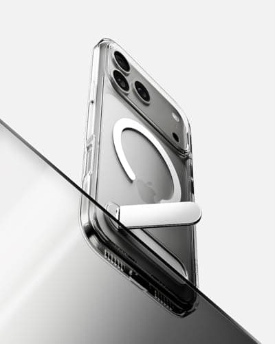 Coque iPhone 17 Pro Max 2025 avec Support 360° MagFit, DuraClear Ultra Hybrid S - Blanc