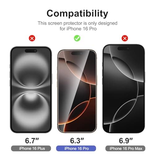 LOT DE 3 VERRE TREMPÉ PROTECTION ÉCRAN NEW'C iPhone 17 17 Pro 16 Pro - HD TRANSPARENT ULTRA RÉSISTANT OUTIL D'INSTALLATI
