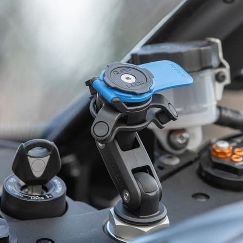 Quad Lock Support Télephone Moto Universel avec Amortisseur de Vibrations pour Guidon – Adaptateur MAG (Compatibilité iP