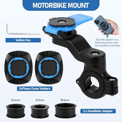 Support Téléphone Universel pour Guidon de Moto,Vélo – Compatible smartphones 4,7 à 7,2" (Mount universel pour smartphon