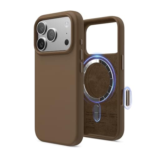Coque magnétique en silicone elago pour iPhone 17 Pro - Antichoc et mince (Stone)  
Coque MagSafe premium en silicone el — Marron