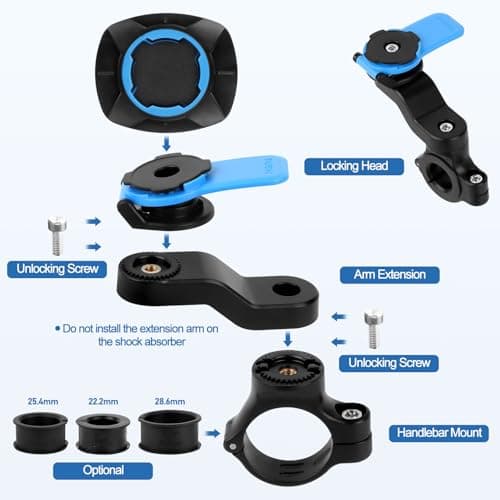 Support Téléphone Universel pour Guidon de Moto,Vélo – Compatible smartphones 4,7 à 7,2" (Mount universel pour smartphon