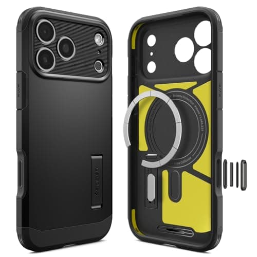 Spigen Coque pour iPhone 17 Pro, Tough Armor T MagFit, Robuste - Noir  
Spigen Coque pour iPhone 17 Pro, Tough Armor T M