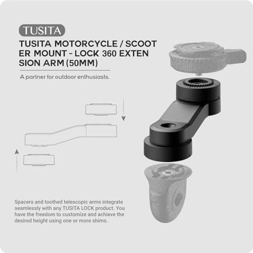 TUSITA Moto/Scooter Mount - Lock 360 Bras d'extension Populaire pour Motorcyclistes En Route Vers l'Épicerie
