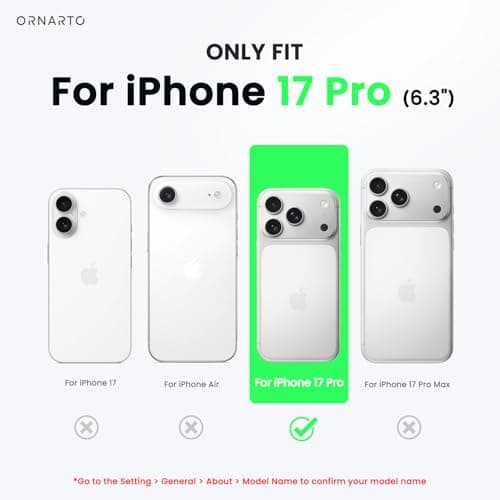 ORNARTO Coque en Silicone Liquide iPhone 17 Pro (6,3") - Protection Antichoc, Intérieur Doux en Microfibre, Bleu Marine