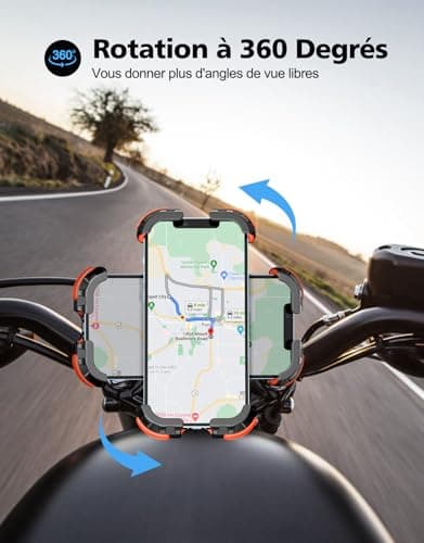 support telefone moto sécurisé [verrouillage], compatible téléphone moto, protection moto