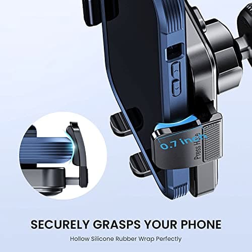 Support Téléphone Voiture de Qualité Militaire Porte Téléphone Rotatif à 360 Degrés pour Grille D'aération de Voiture (N
