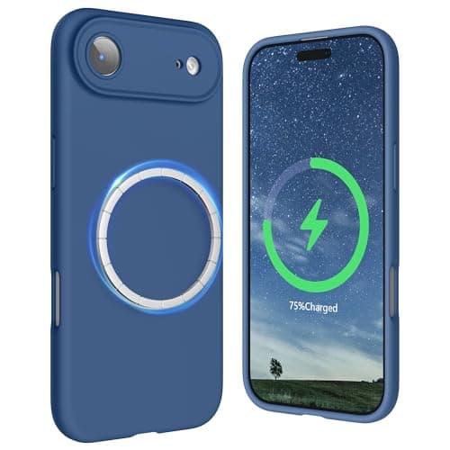 SURPHY Coque AntichociPhone 17 Pro Max Silicone Liquide Rouge Global Recycled Standard Antichoc Magnétique — Geai Bleu