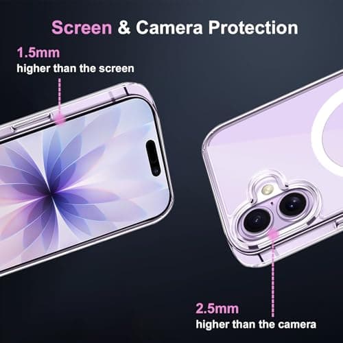 Cyoa Coque Magnétique iPhone 17 Protection Écran Verre Trempé + Caméras Anti-Rayures Etui TPUTransparent