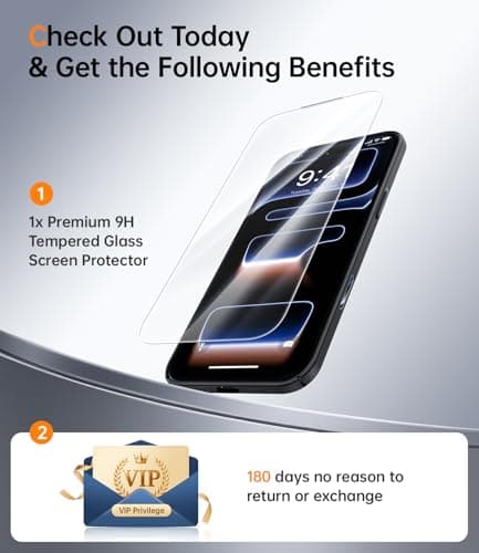 Coque JUESHITUO Ultra Fine pour iPhone 17 Pro Max Magsafe - Protection Lentille et Bouton Caméra, Antipoussière, Ultralé