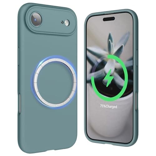SURPHY Coque AntichociPhone 17 Pro Max Silicone Liquide Rouge Global Recycled Standard Antichoc Magnétique — Vert Cactus