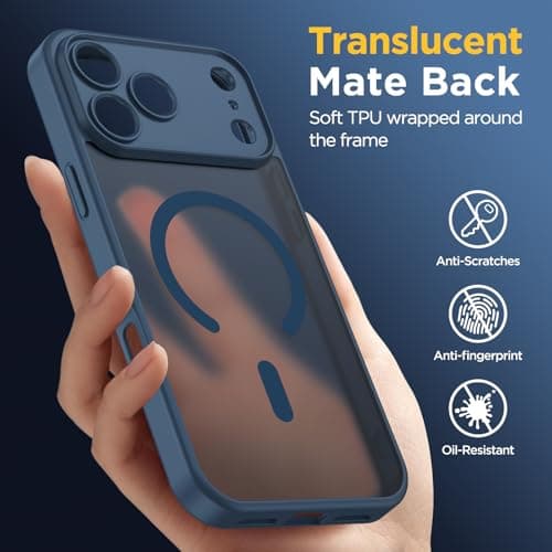 Oududianzi Coque iPhone 17 Pro Max MagSafe Bleu Global Recycled Standard