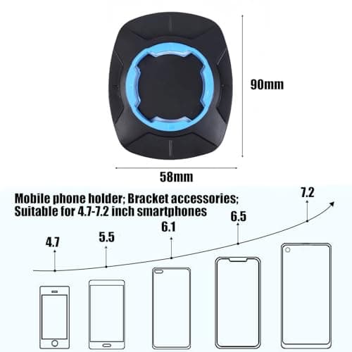 Lumi Zenva Adaptateur Universel Compatible Quad Lock pour Smartphone - Fixation Rapide sur Moto/Vélo/Voiture - Résistant