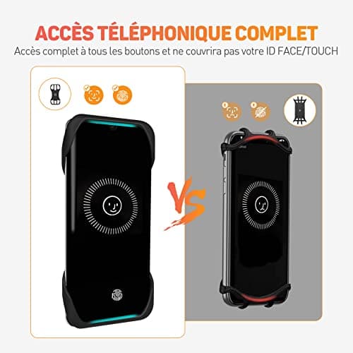 Support Téléphone Vélo Haslaky 360° Rotation, Universel, Compatible |5-7 Pouces Smartphones, VTT, Trottinette, Scooter,