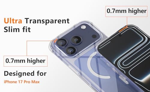 Coque iPhone 17 Pro Max Transparente Anti Jaune Gris Blanc Coin Renforcé TPU Shockproof