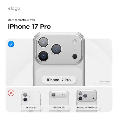 Coque magnétique en silicone elago pour iPhone 17 Pro - Antichoc et mince (Stone)  
Coque MagSafe premium en silicone el