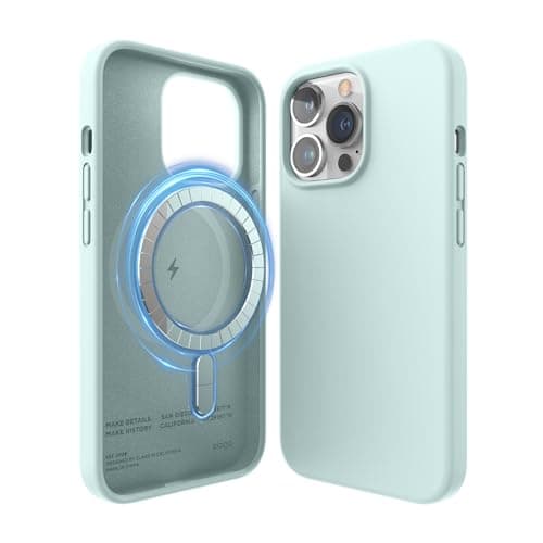 Coque magnétique en silicone elago pour iPhone 17 Pro - Antichoc et mince (Stone)  
Coque MagSafe premium en silicone el — Menthe