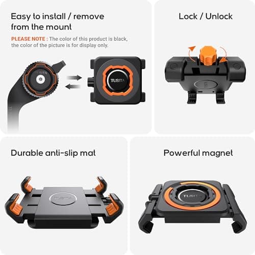 TUSITA Lock Support de Téléphone Universel - Compatible avec Quad Lock | Pour Tous Types de Téléphones | Accessoire Idéa