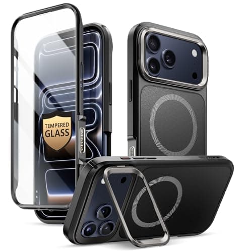 <think>

</think>

Coque MagSafe pour iPhone 17 Pro 6,3" 2025 - Protection Écran Verre Trempé - Protection Intégrale Rob — Noir