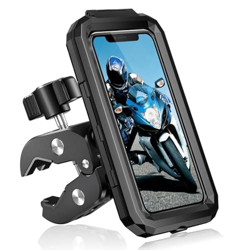 BTNEEU Support Téléphone Moto Étanche pour Vélo et VTT 360° Rotation et Anti Vibration 5,5-7,0 Pouces Smartphones