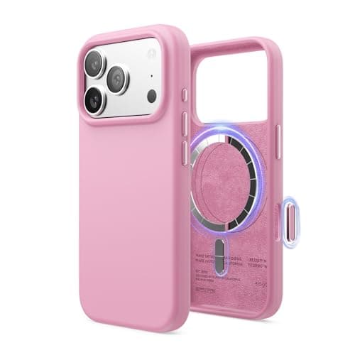 Coque magnétique en silicone elago pour iPhone 17 Pro - Antichoc et mince (Stone)  
Coque MagSafe premium en silicone el — Rose Vif
